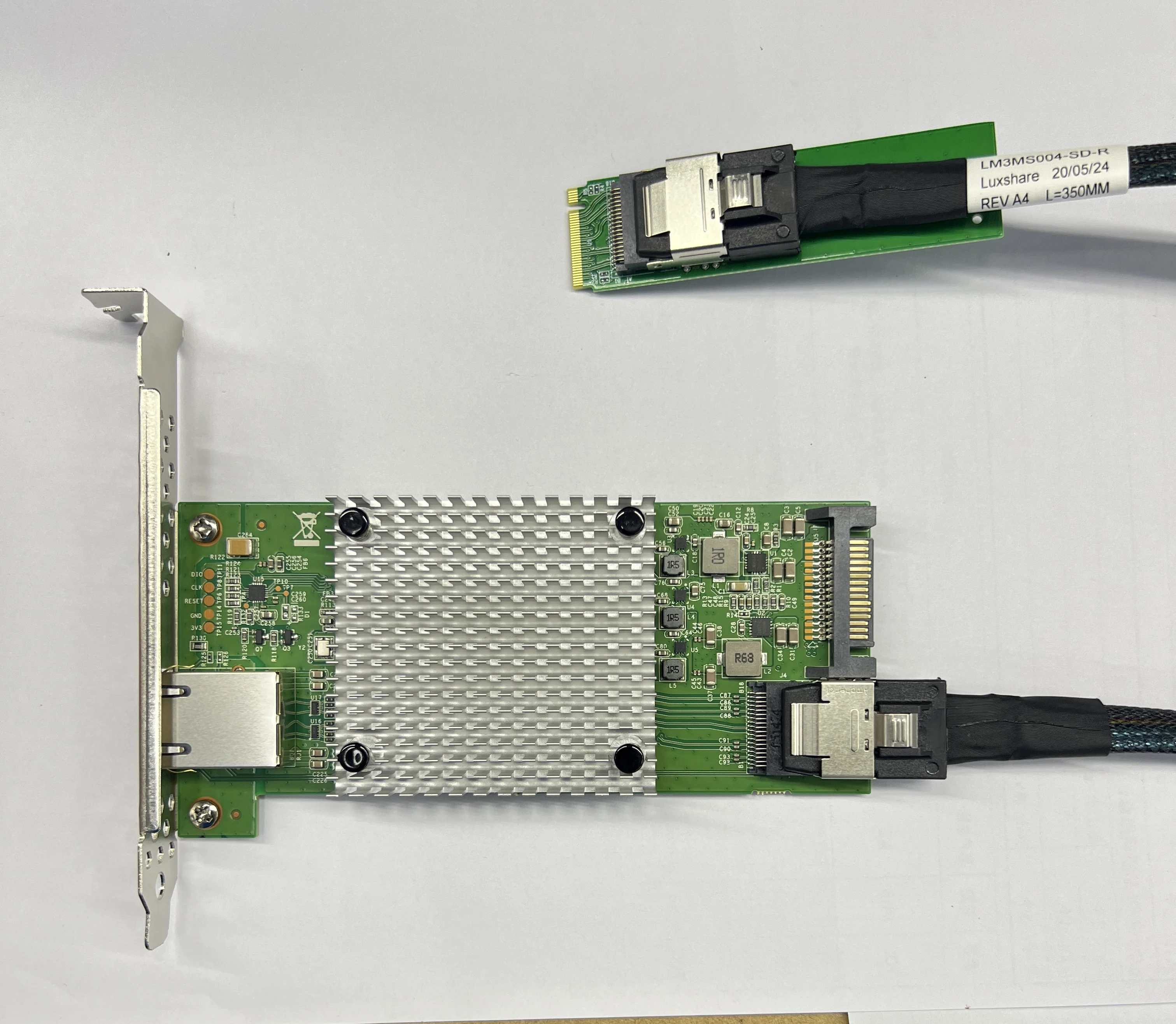 M.2 M key to 10G Copper Network Card Set Intel 82599 - 2