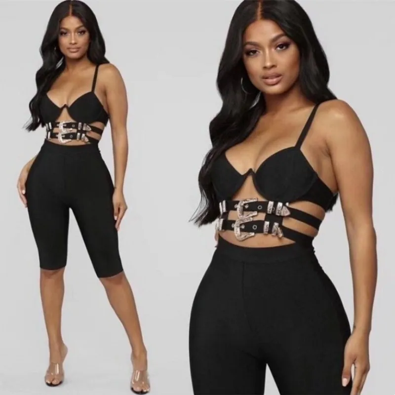 

Майка женская с металлической пряжкой, Укороченная рубашка, пикантная короткая черная ажурная бандажная кофта с открытой спиной, без рукавов, однотонный жилет