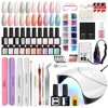 Full Professional Gel Nail Set 20 PCS Gel Nail Polish with UV LED Nail Lamp Semi Permanent UV Gel Varnish Nail Drill Machine Kit 1