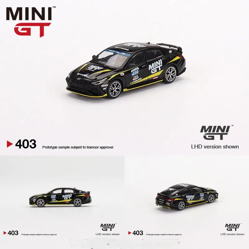 

MINI GT 1:64 ручная работа Elantra 499 #403 литье под давлением Модель автомобиля игрушки подарочные украшения