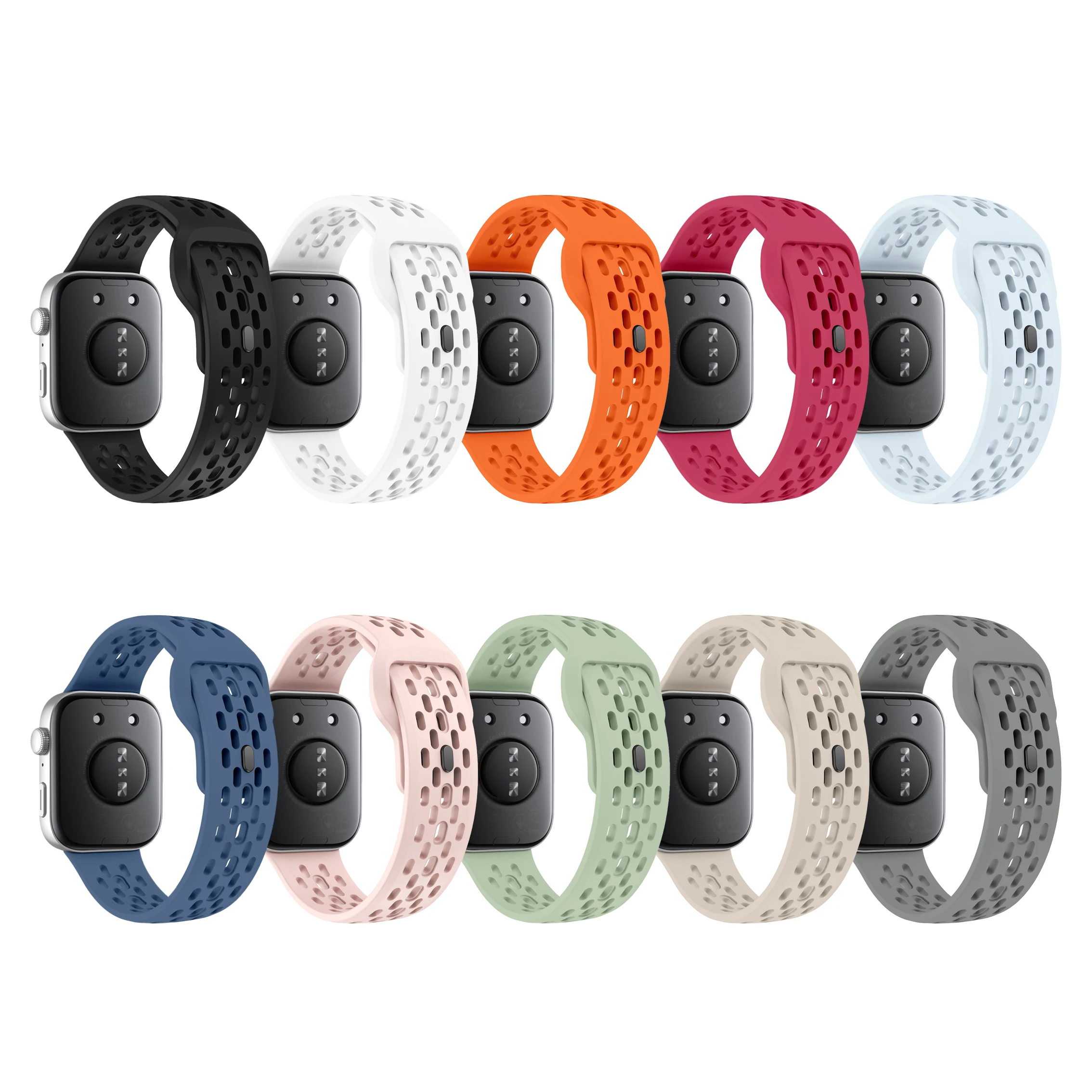 Sport Breathable Silicone Strap - Premium Wrist Band Bracelet Accessory