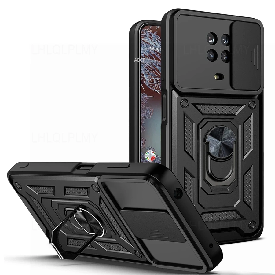 Ultimate Camera Protection Phone Armor Case with Hybrid Ring Back Cover