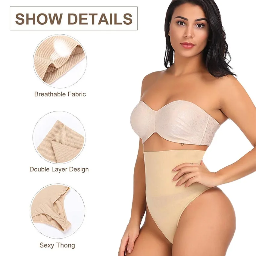Women Thong Panties Shapewear Waist Trainer Butt Lifter Tummy Control