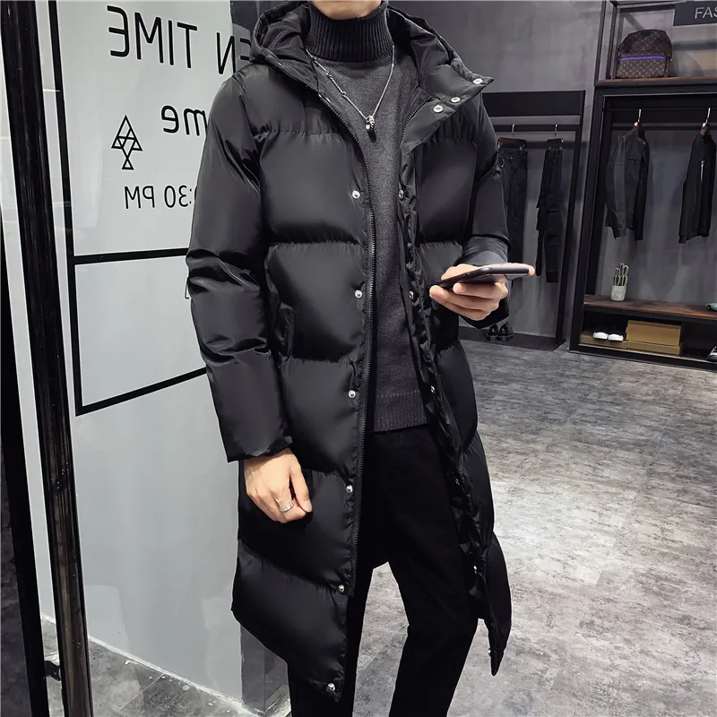 Winter Middle-aged And Elderly Men's Cotton-padded Clothes Father's Lapel  Solid Color Single Breasted Jacket Plus Size Coat - Parkas - AliExpress