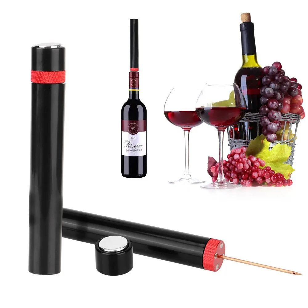 Tire-Bouchon à Pompe à Air Pour Vin - Portable, Stylo, Préservé Le Liège, ABS Et Acier Inoxydable