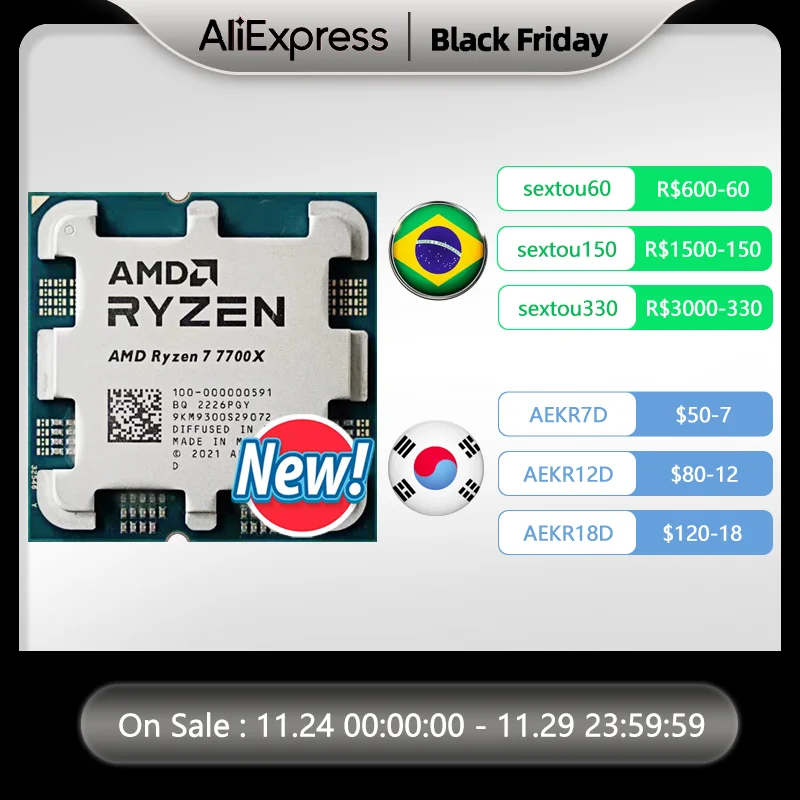 Amd ryzen 7 7700x r7 7700x 4 5 ghz 8 core 16 thread cpu processor 5nm