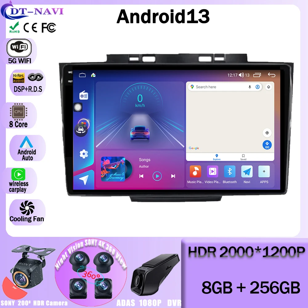 

Автомагнитола на Android 13, мультимедийный видеоплеер, навигация GPS для Haval Hover Greatwall Great Wall H5 H3 2011 - 2017 BT, головное устройство