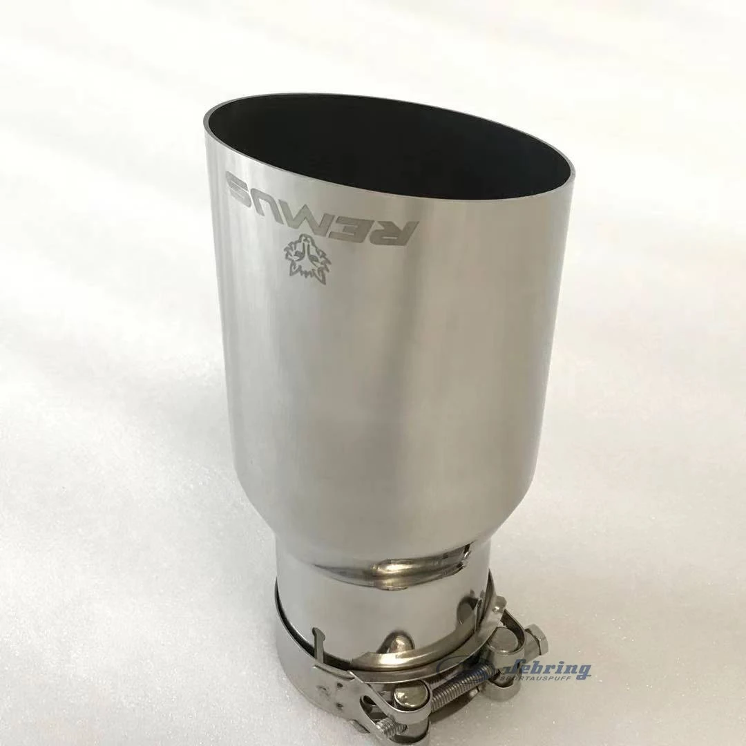 Stainless steel Automobile Exhaust Muffler Tip Slant Edge Universal