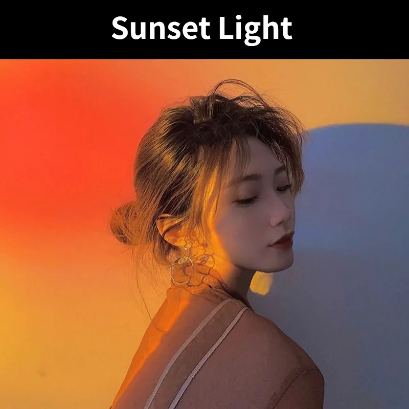 

Bedroom Sunset Light Sunset Lamp, Floor Lamp Ambient Light Photography Projection Warm Light At Dusk Dawn Breaking Lamp