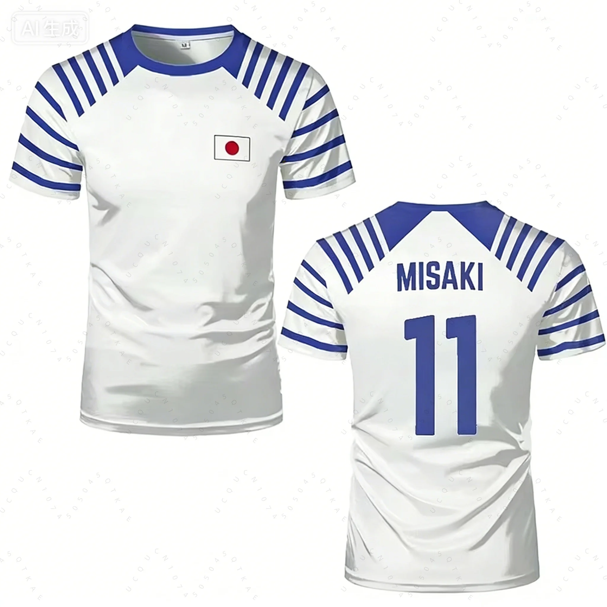 2026 New Captain Tsubasa Anime Men Women T-Shirt Japanese Flag Print Summer Short Sleeve Casual Tee Sport Kids Cycling T-Shirt 4