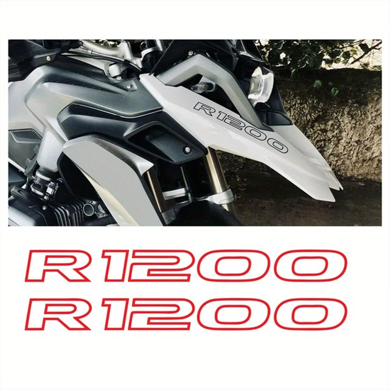 2Pcs/Set PVC Motorcycle Sticker Decal R1200 Waterproof Decals for Motorcycle Helmet Case Tank Car Window Universal Decor