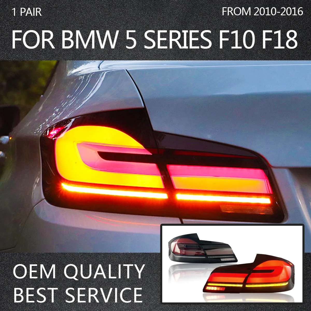 

Car Lights for BMW F10 LED Tail Light 2010-2016 F18 Rear Lamp 520i 525i 528i 530i 535i 540I DRL Brake Reverse Automotive