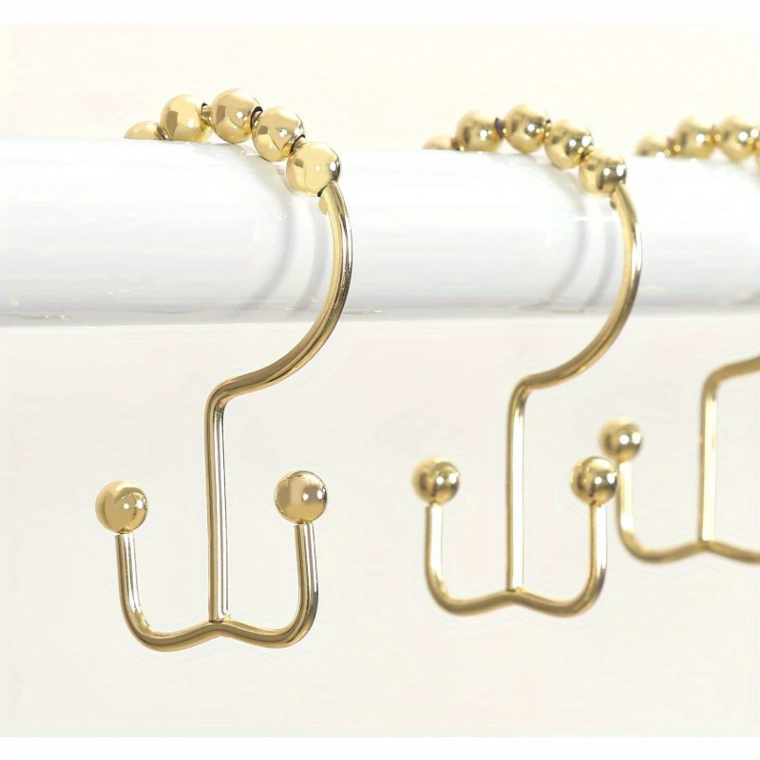 20Pcs Random Colour Shower Curtain , Shower Curtain Rings, Durable Rust Proof , Rings For Curtain, Double