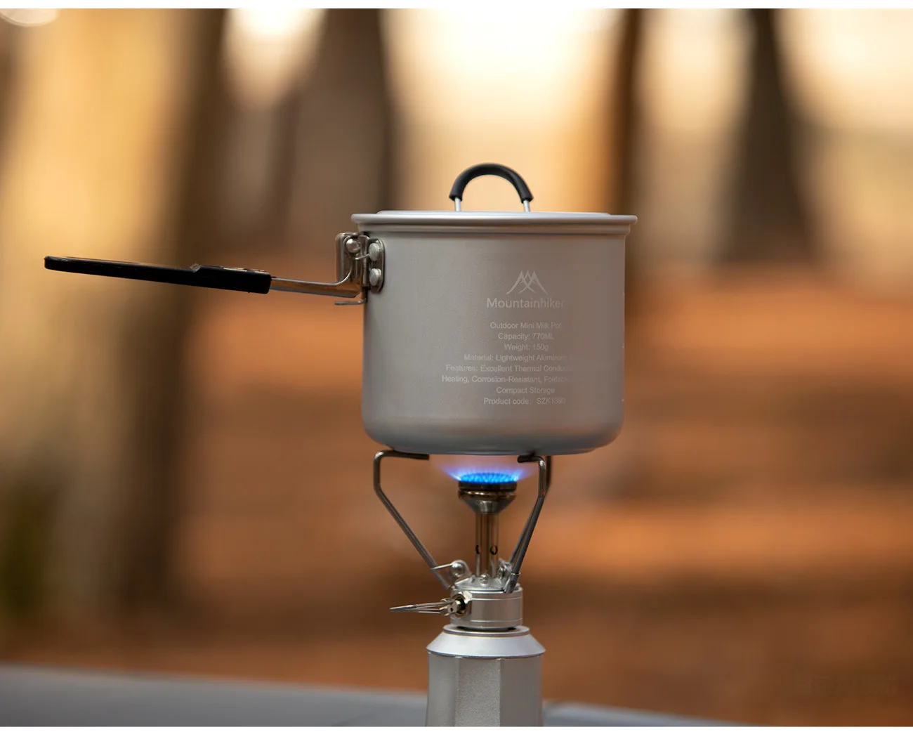 MOUNTAINHIKER Kleiner Milchtopf für Outdoor-Camping und Picknick, Tragbarer Kochtopf aus Aluminiumlegierung, Leichter Saucepan und Wasserkessel – Detail 16