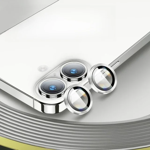 Premium Aluminum Camera Lens Protector with Tempered Glass Cover