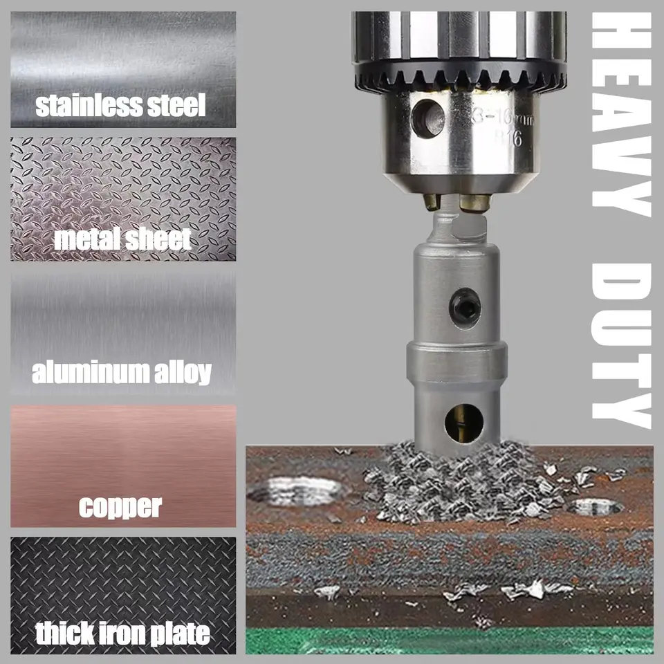 5pcs TCT Hole Saw Kit Tungsten Carbide Tipped Hole Saw Drill Bit With Titanium Plated Pilot Drill Bit For Metal Stainless Steel Iron Wood Plastic P12987513