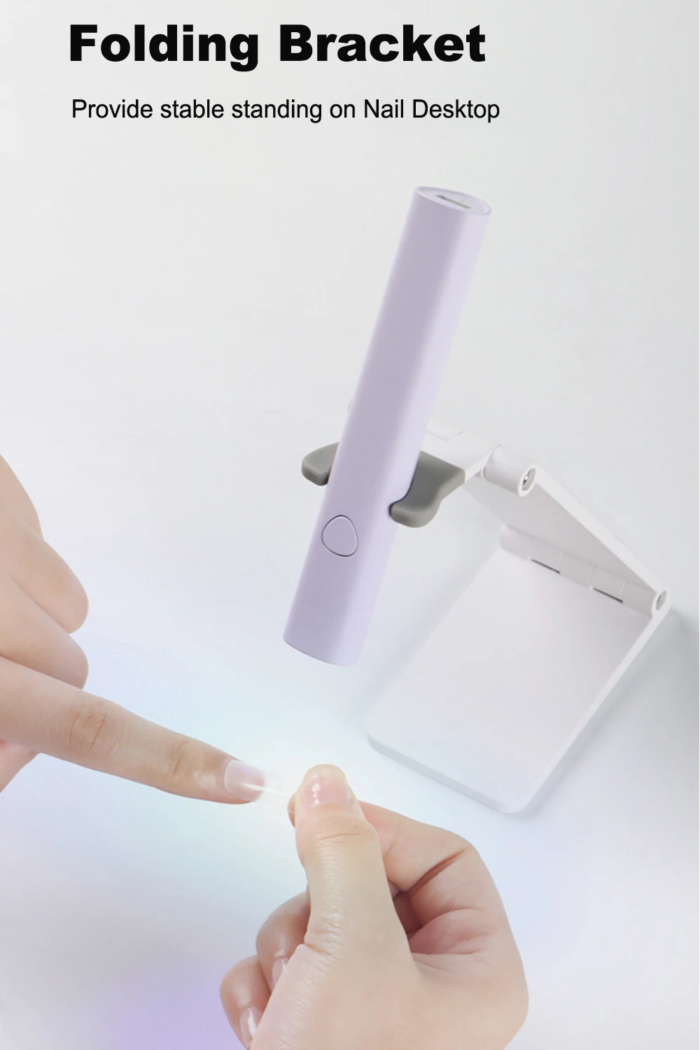 Description Picture 3 of itemHandheld Nail Lamp Quick Dry Mini Nail Dryers with Bracket Rechargeable UV LED Lamp For Nails Portable Gel Lamp UV Nail Art Tool