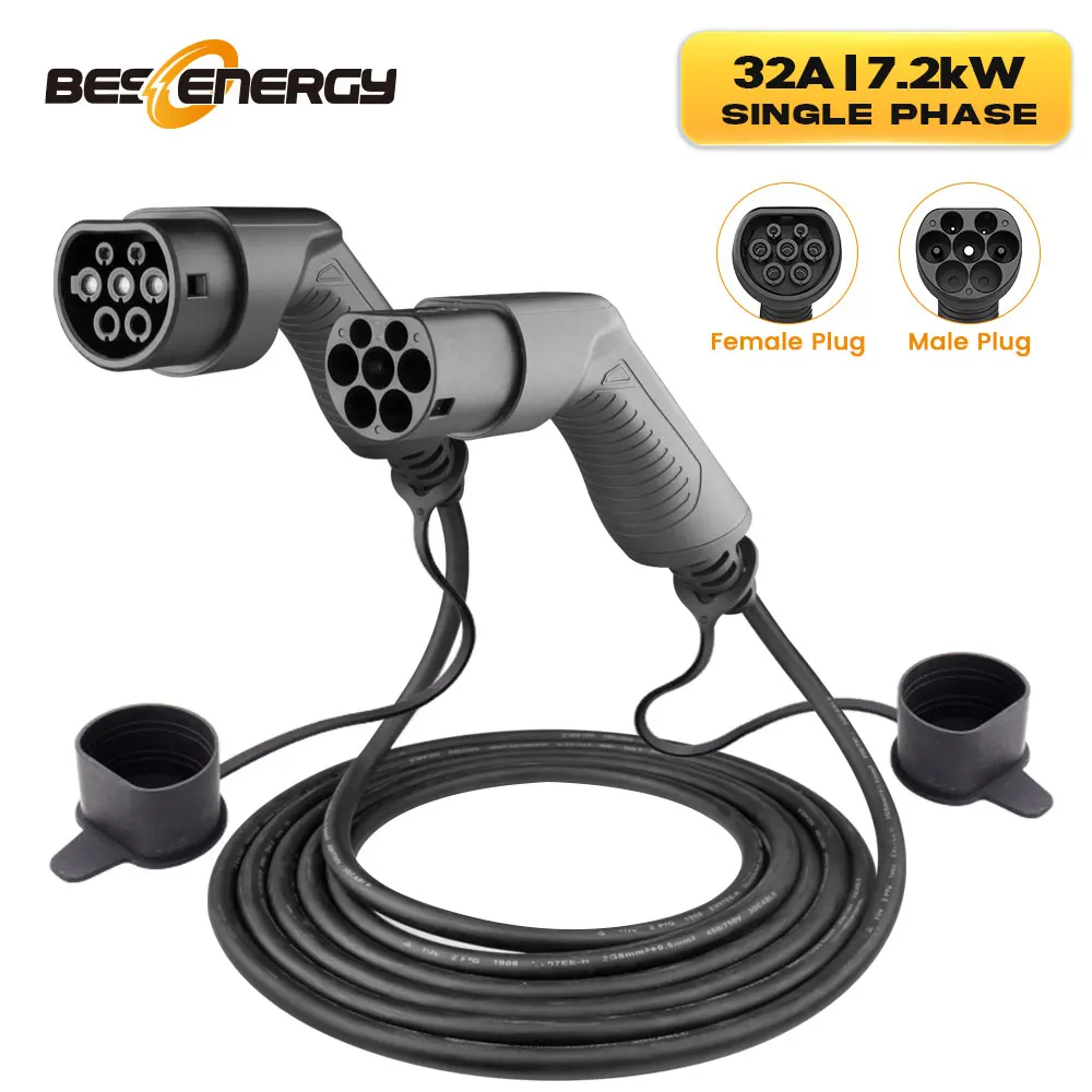 Car Accessories EV Charging Station type 2 IEC 62196-2 Cable Products 32A 7KW 1 Phase 220V Electric Vehicle Cord Charger 5M | Автомобили и