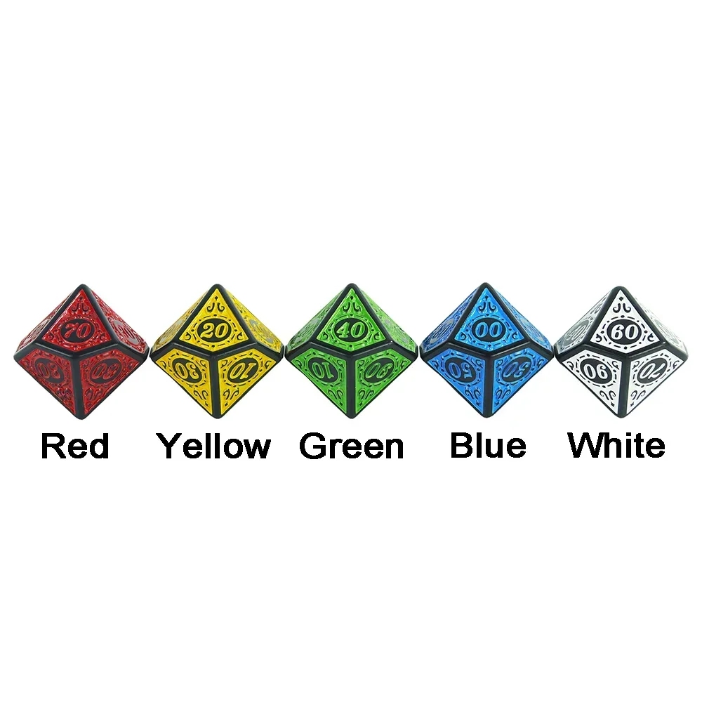 D10% Dice Set 10PCS 10 Sided Percentage for Board Games Dragon Rpg Dados Jogos Dnd As Christmas Birthday Gift