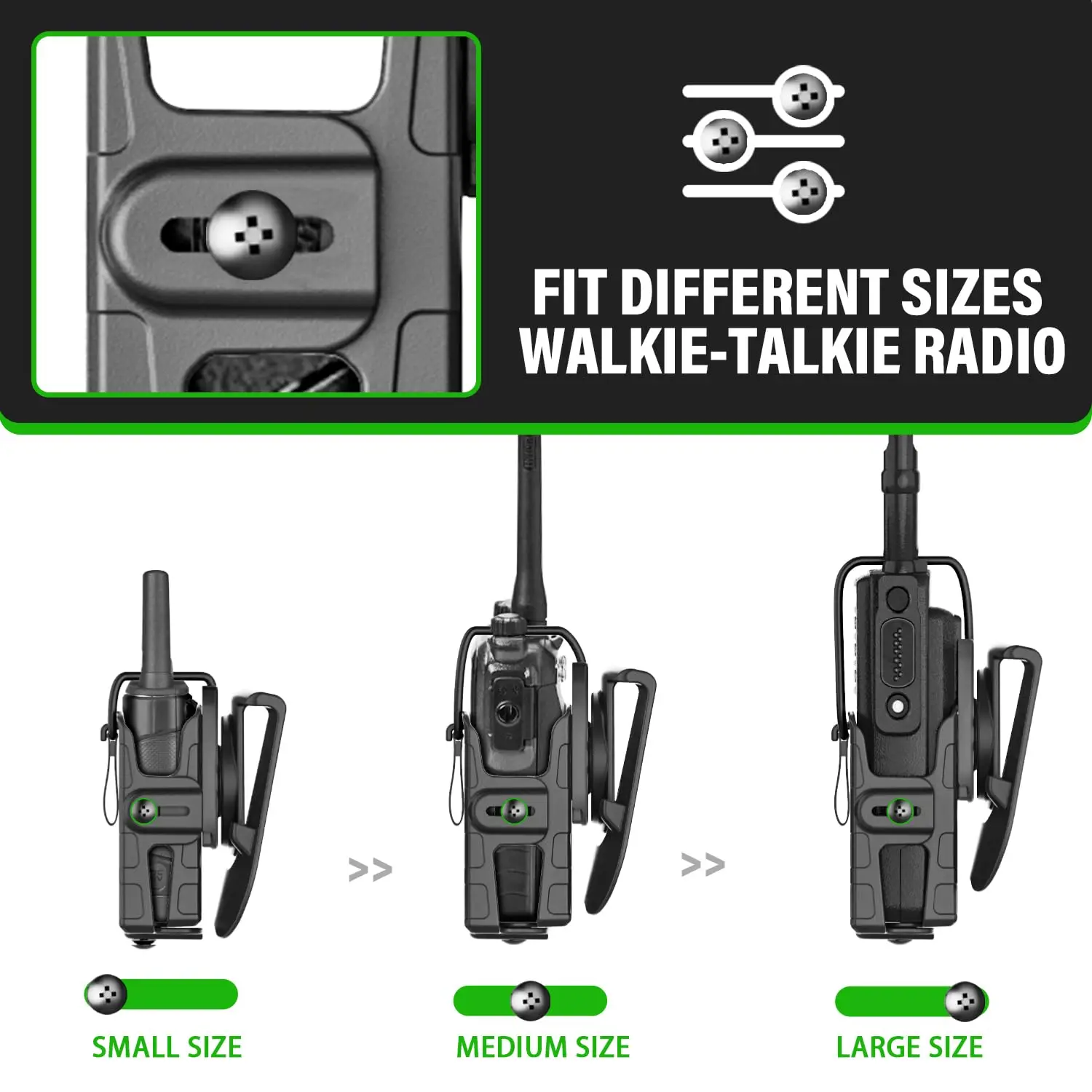 Radio Holster Two-Way Walkie Talkies Radio Pouch Motorola Kenwood HYTERA Law Accessories Adjustable 1 Pack