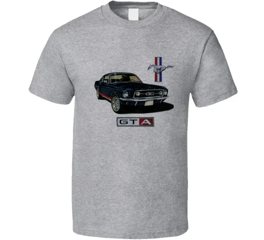 1967 Mustang 2 Gta Fastback Gt Musclecar T Shirt Maniche Lunghe O Corte