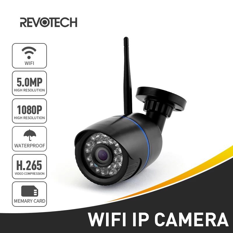 XMeye IP Camera SD Card H.265 WIFI 2MP / 5MP Outdoor 24LED Night Vision Waterproof Security Bullet CCTV Camera P2P Cam Onvif