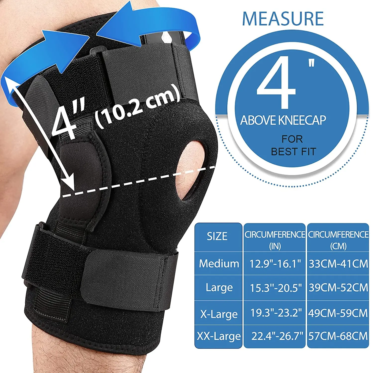 Knee Protector Breathable, Metal Patella Protector