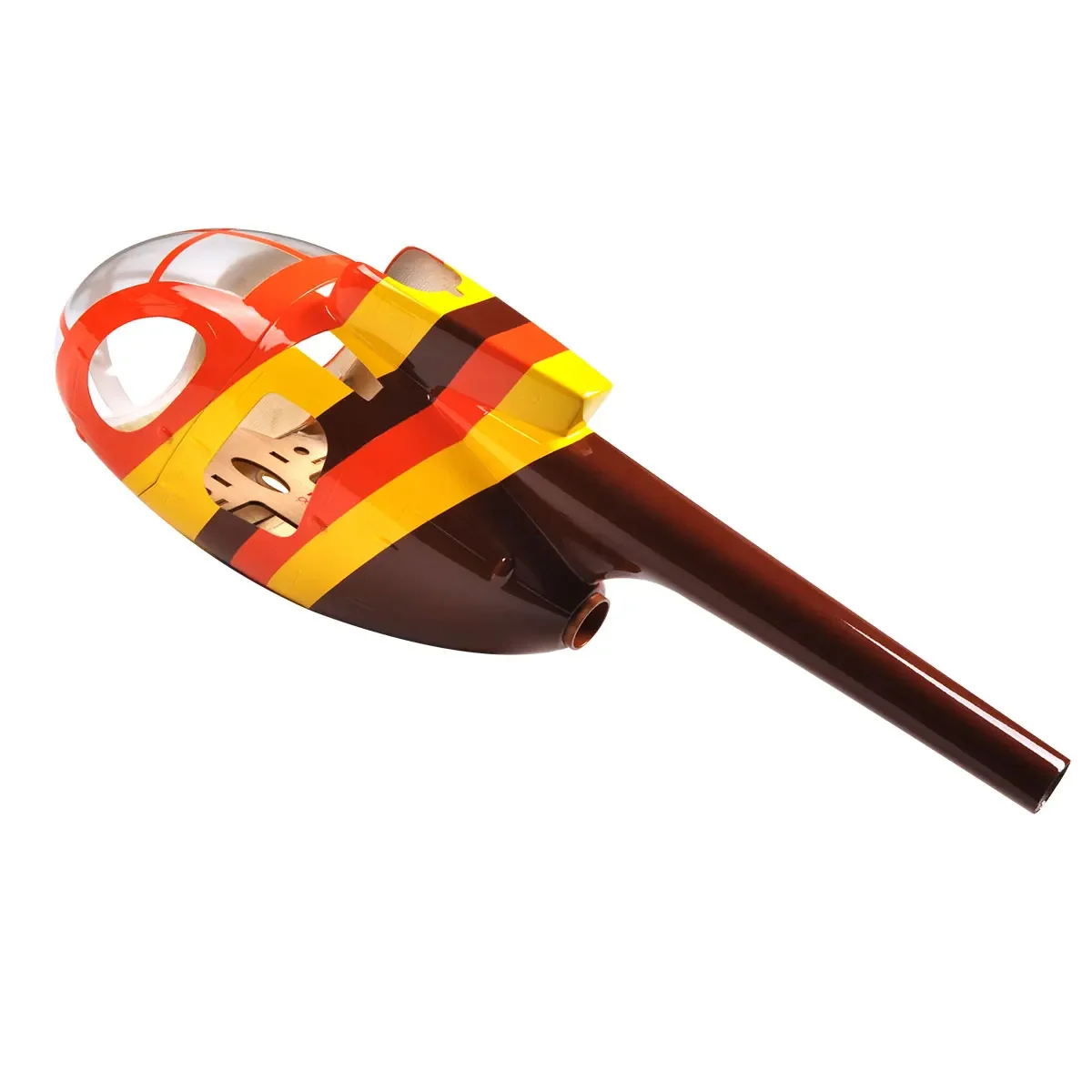 Fuselage MD500E pour hélicoptère 450, coque pré-peinte compatible T-Rex 450, vue de dessus