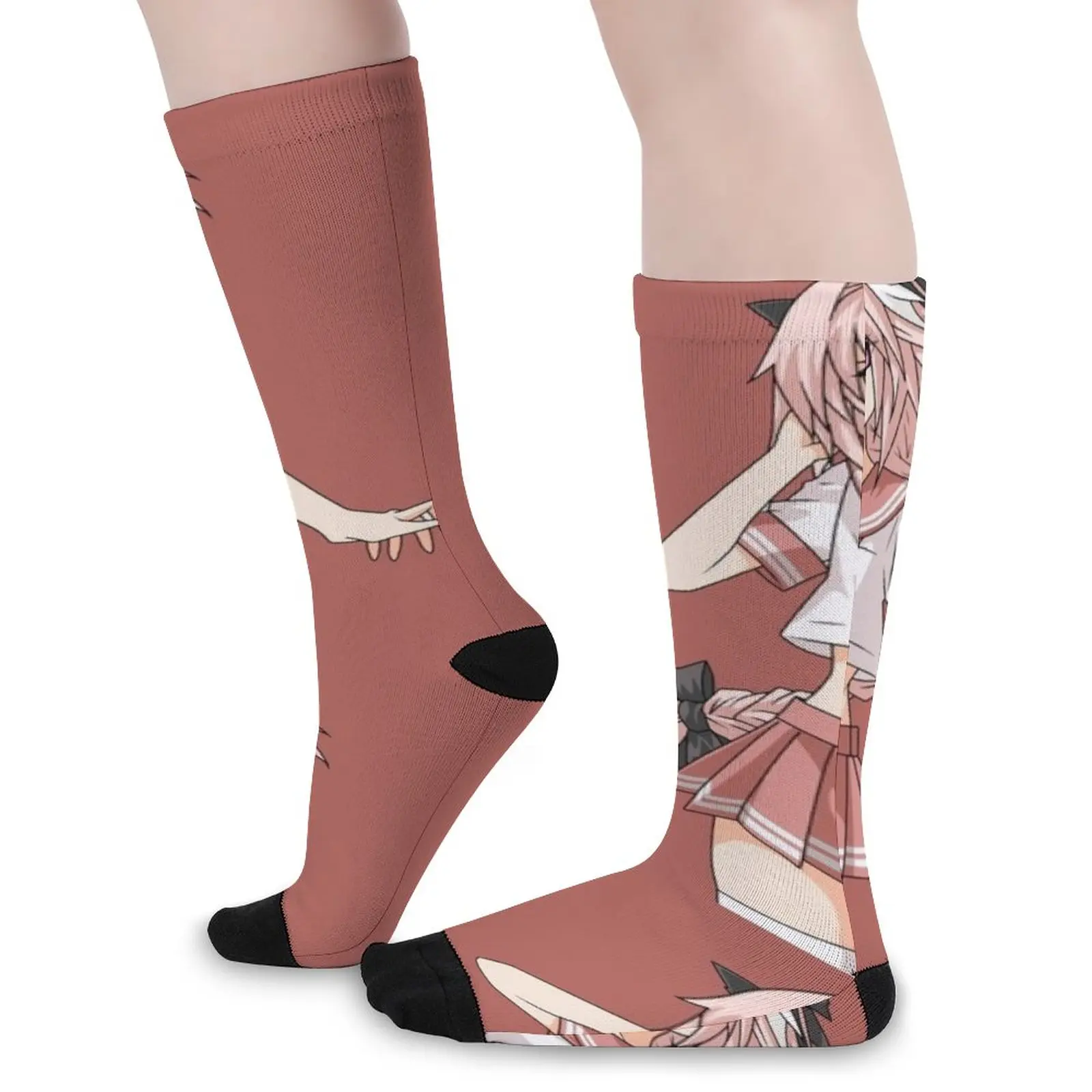 Astolfo - School Uniform Socks Men's soccer sock moving stockings Antiskid soccer socks