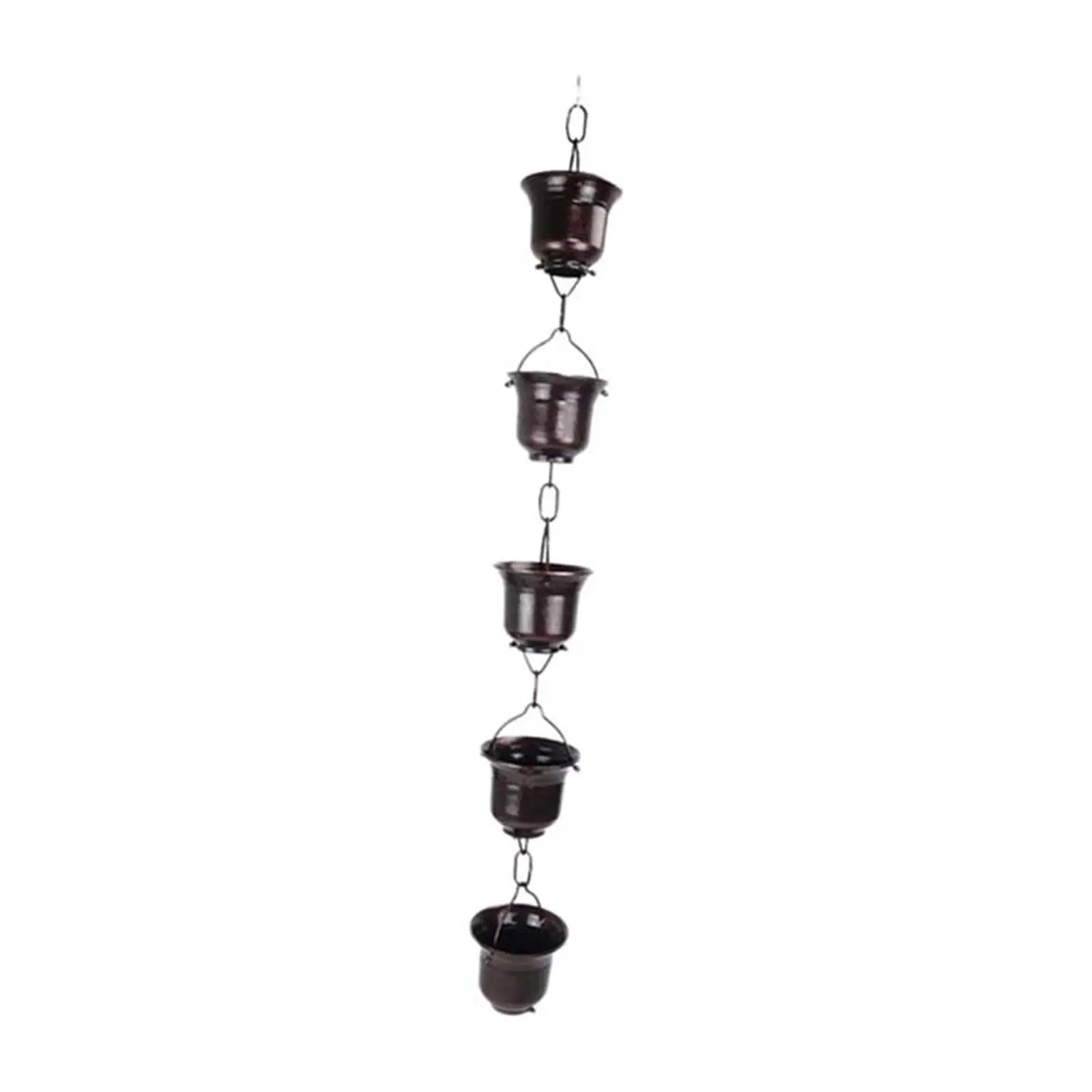 Metal Rainwater Catcher Chain Rain Collectors Cups Replace Decorative Functional Rain Chains for Yard Outdoor Sheds Garden Home