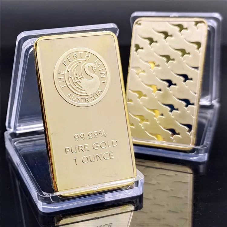 Il Più Nuovo Design Australian Commemorative Bar Square Gold Bar Swan Commemorative Bar