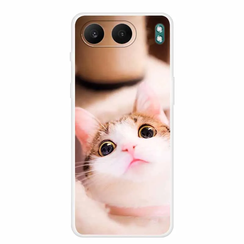 Clear Silicone Case with Landscape Flower Design - Soft TPU Back Cover