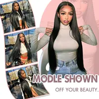 Perruques Lace Front Cheveux Humains 32 Pouces 12A Vierge Lisses Densité 200 Douces Perruques Lace Front 13x6 Cheveux Humains Pré-Pluckées Ligne de Cheveux Invisible 6