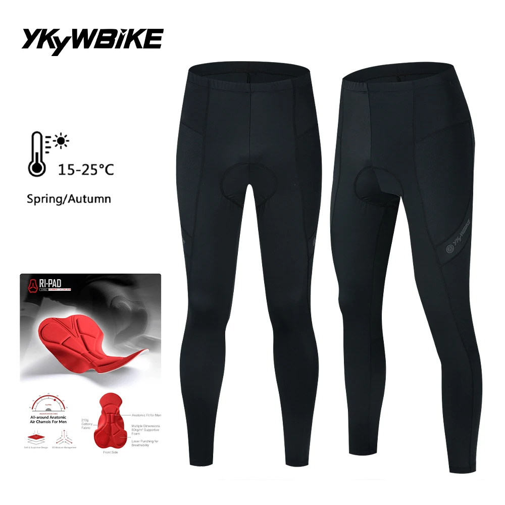 YKYWBIKE Men Cycling Tights Cycling Pants Bike Riding Mountain Road Bike Trousers Bicycle Long Pants Clothing YLPZ751