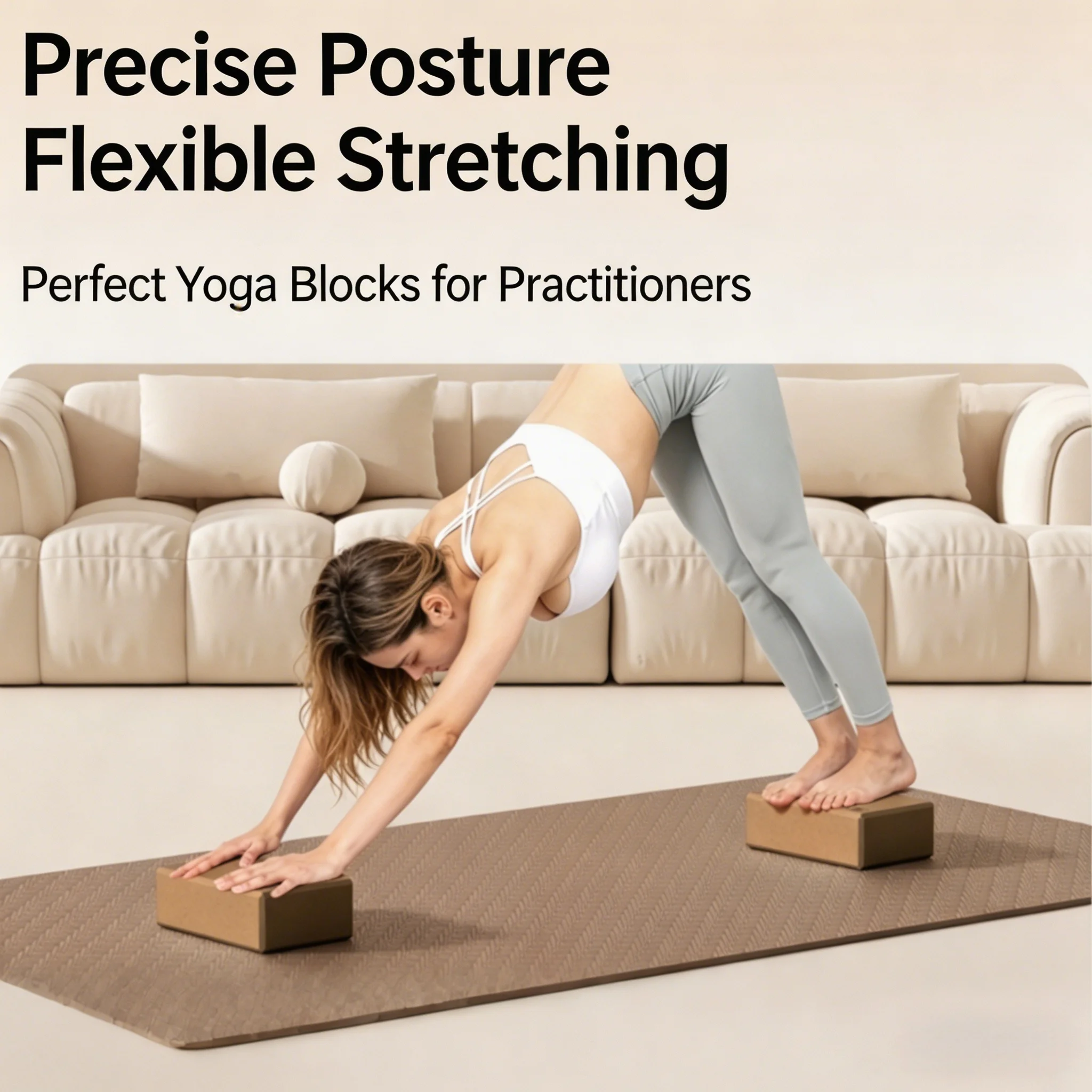 Premium Non-Slip Yoga Block - High-Elastic EVA, Ideal Pilates Fitness Aid, Perfect