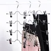 1PC MultiFunctional Four -Layer Stainless Steel Trousers Clip Skirt Pants Hanger Rack With 8 Clips Storage Organizer Save Space 2