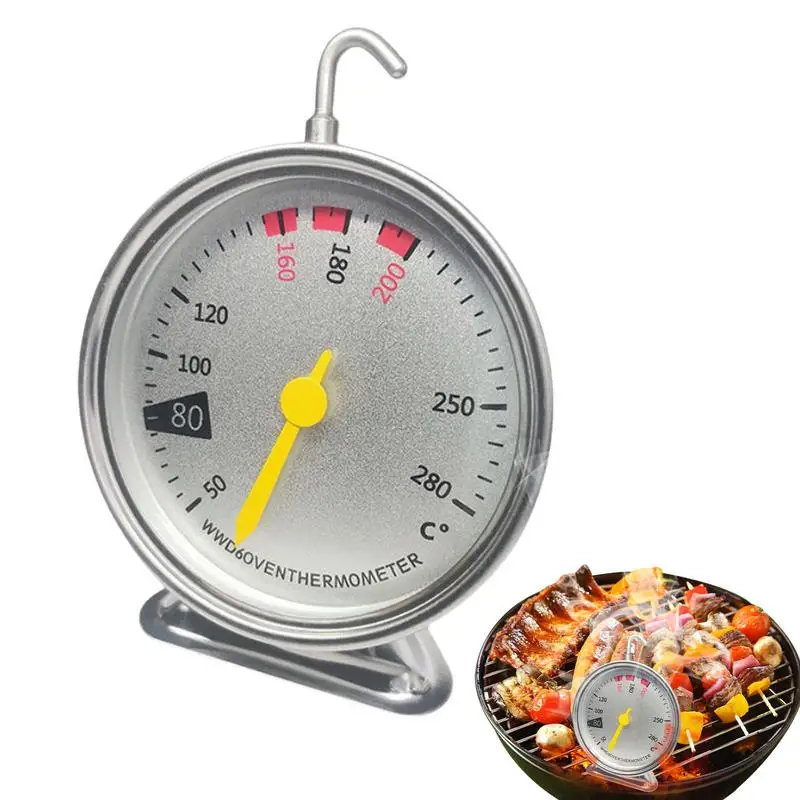 

Oven Thermometer Metal Thermometer For Oven Baking Chef Thermometer Easy To Observe Precise Design Stainless Steel Material Seat