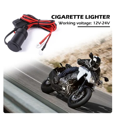 DC 12V 24V Car Motorcycle Truck Bus Cigarette Lighter Charger Socket Cable Connector Adapter with 20A Fuse 14Awg 30Cm-3M