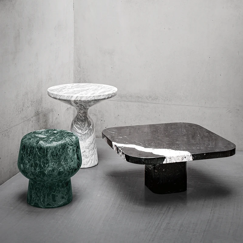 Luxury Green Marble‑Effect Coffee Table 2