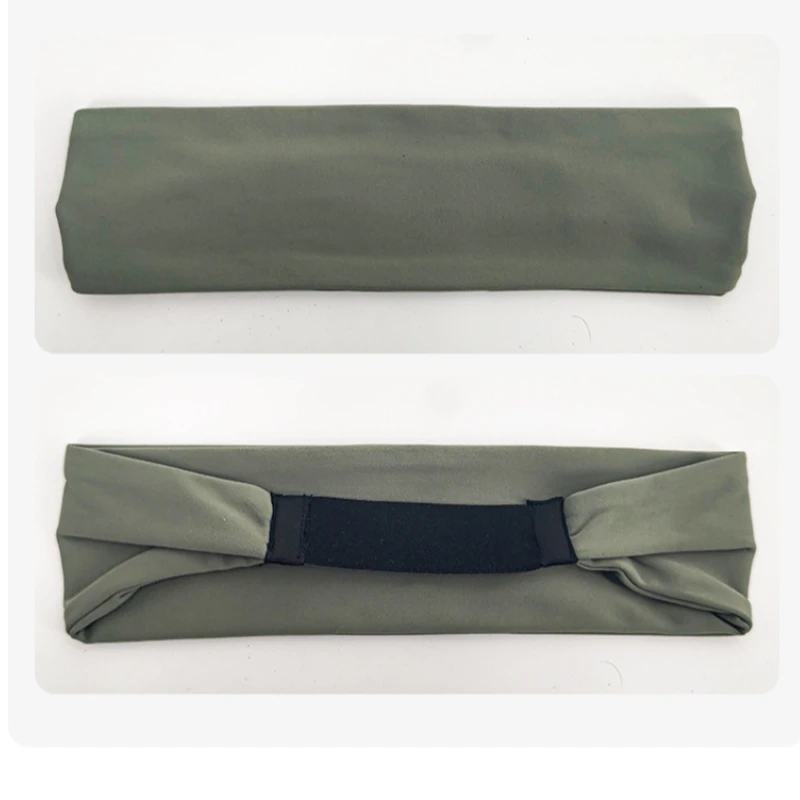 1PC Solid Wide Side Stretch Yoga Hair Band Anti Sweat Absorbent Twisted Headband Hair Tie for Sports Running Fitness