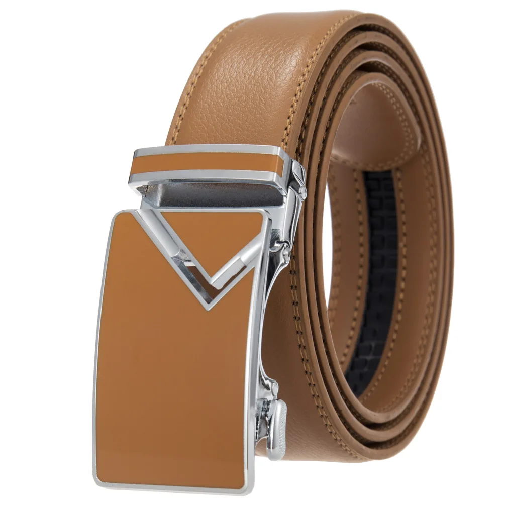 Neuankömmling Weiß & Schwarz Männer Gürtel Automatische Legierung Schnalle Männlichen Echtes Rindsleder Leder Golf Gürtel Plus Größe 130cm_voghion.com