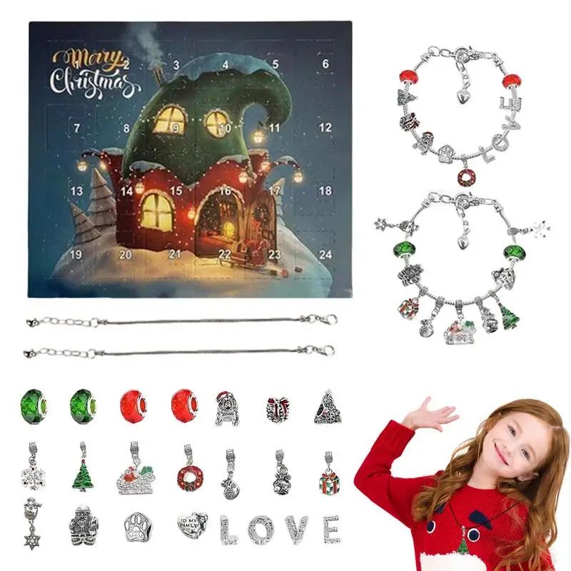 

2023 Advent Calendar Christmas Advent Calendar 2023 For Kids Bracelet Making Kit 24 Drawers To Create A Holiday Atmosphere For