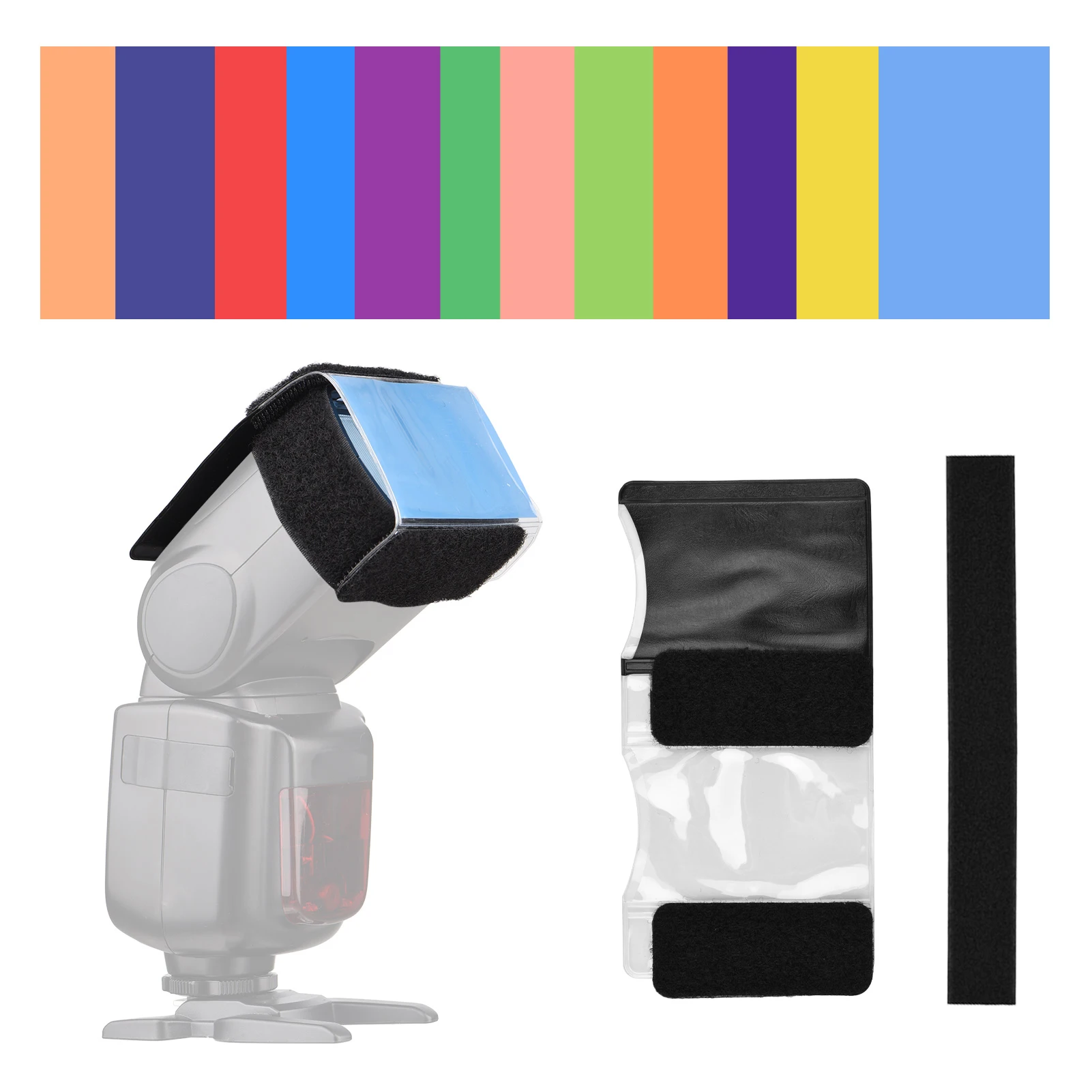 12pcs/set Universal Camera Flash Gels Lighting Filters Color Correction Filter Kit for Speedlight Easy Installation
