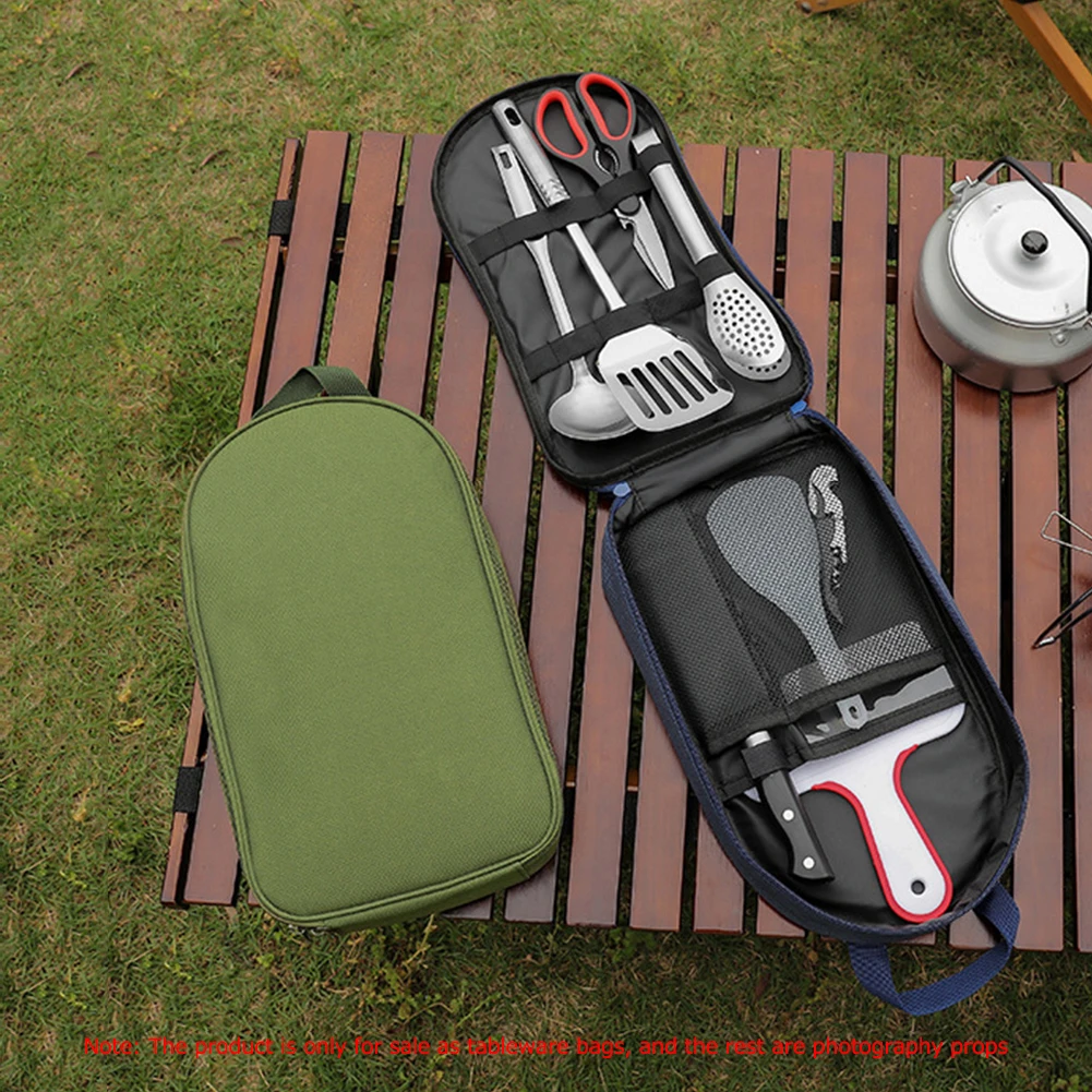 Camping Picnic Utensil Set Storage Bags Oxford Cloth Cookware Carrying Case Hiking Travel BBQ Tableware Pouch Organizer Bag 캠핑가방 storage bag camping storage bag camping cookware bag