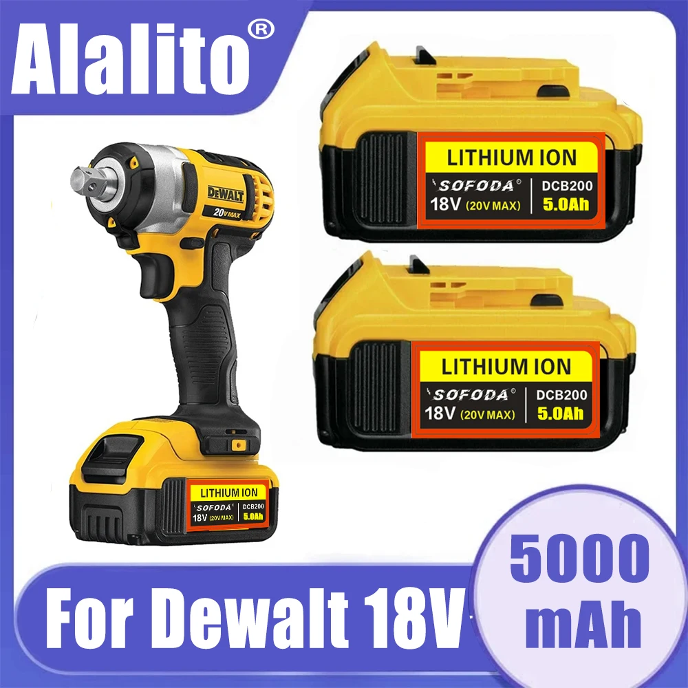 

Сменный литиевый аккумулятор для электроинструментов Dewalt, 18 в, 5,0 Ач, 6,0 Ач