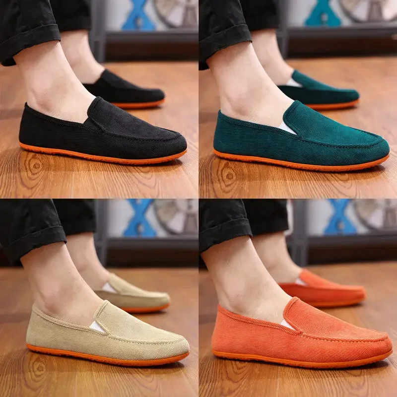 Man's Big Size Loafers Flats Slippers Driving Shoes