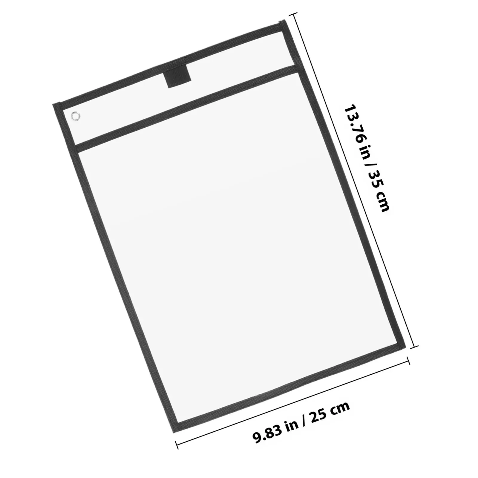 6Pcs 투명 PVC 드라이 지우기 포켓 교실 사무실 학교 용품을 위한 대형 재사용 가능한 슬리브 마커 홀더