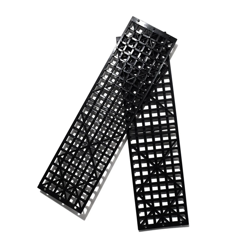 Tire chains car wheel anti skid pad tire studs anti skid 2Pcs car snow mud off plate tire traction foldable skid plate nonslip mat sand snow chain wheel