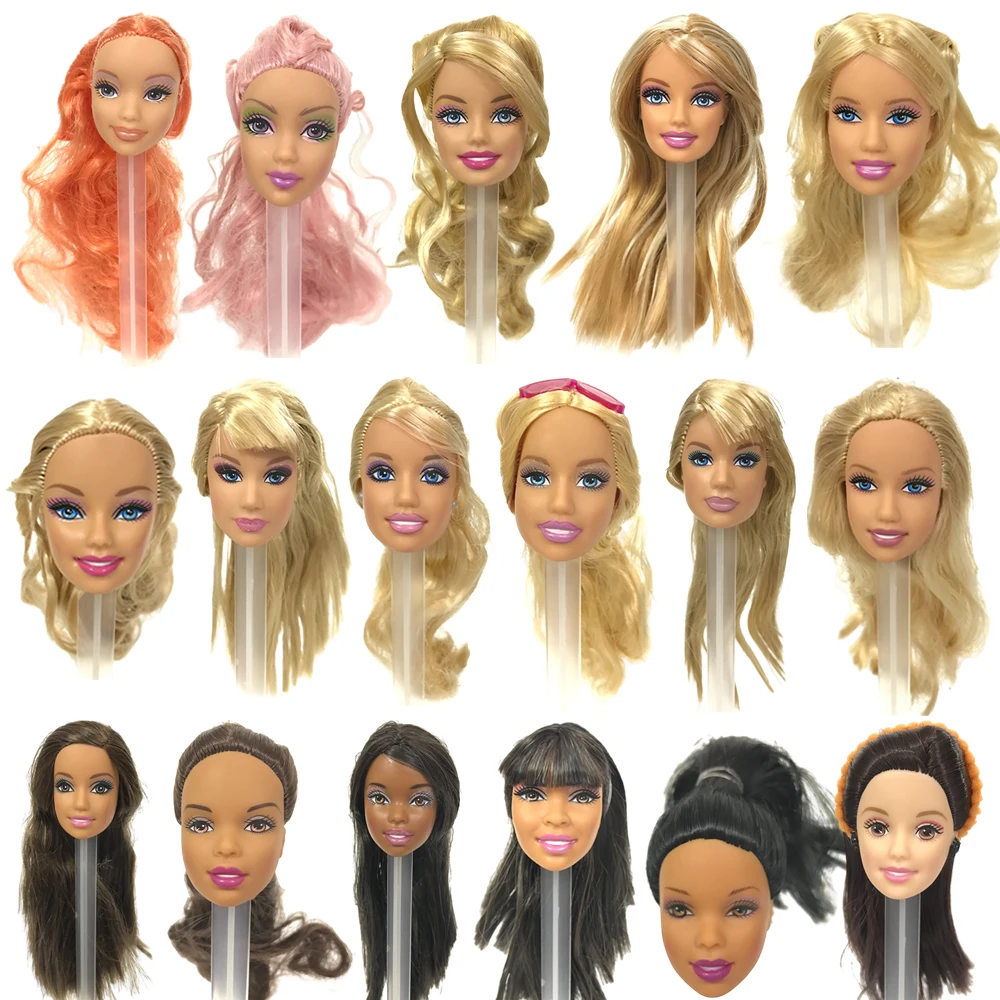 

New 1 Pcs Limited Edition Head For 28-30 CM Doll Accessories DIY Toys Makeup Doll Head Hair For 1/6 Doll Classic Head JJ