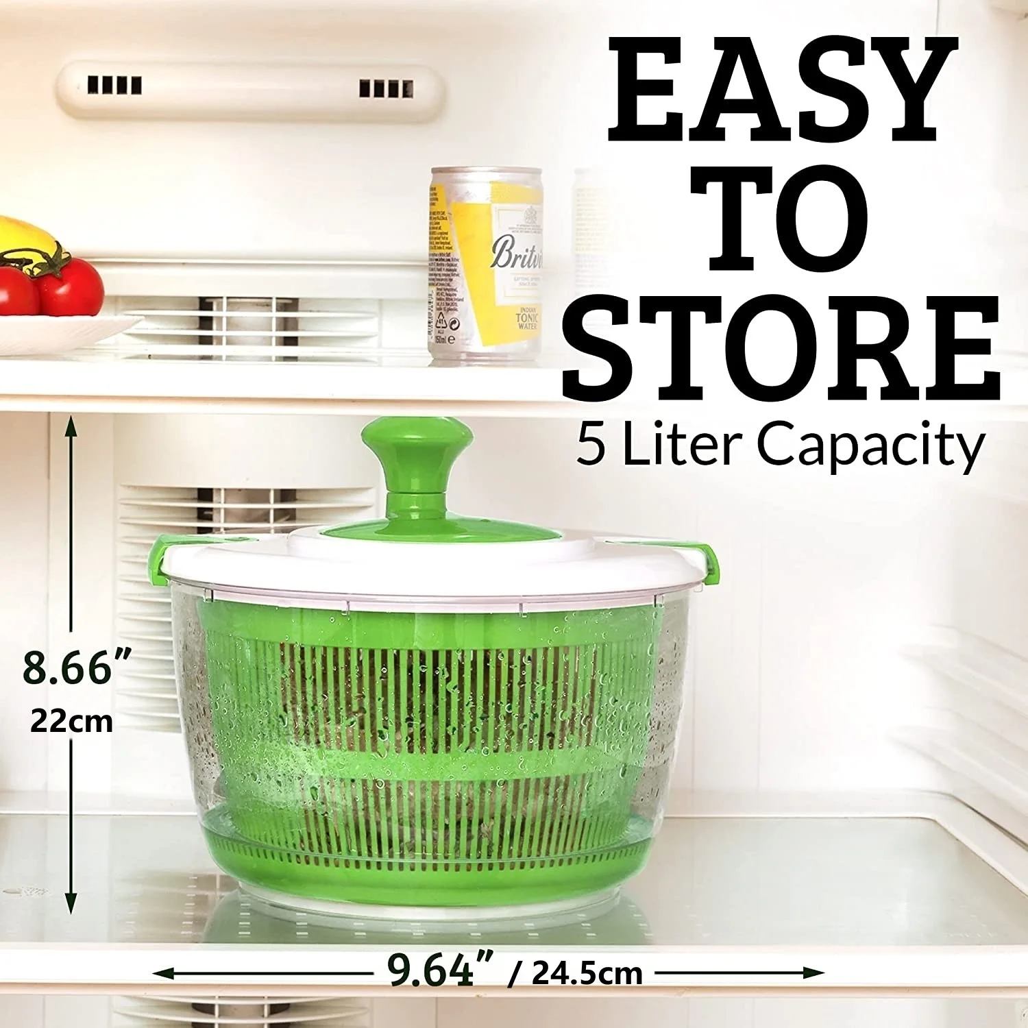 Salad Spinner Vegetables Salad Spinner Lettuce Leaf Vegetable Centrifuge Greens Washer Dryer Drainer Crisper Strainer For Washing Drying Leafy